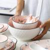 Ceramic Camellia underglaze color spoon household fresh and exquisite personality-rectangular plate-Camellia view 3