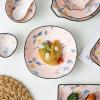 Ceramic Camellia underglaze color spoon household fresh and exquisite personality-rectangular plate-Camellia view 4