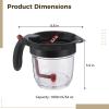 Gravy Fat Separator, 1 L/34 oz Capacity, Bottom Release Oil Grease Strainer for Soup and Sauce, PP Kitchen Degreasing Cup with Measuring Marks view 4