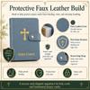 Prayer Card Holder Holy Book Catholic Athletes Leather Laminated Organizer Bible Carrying Case for Women with 40 Sleeves Wallet Pocket Men Album Funeral Saint Religious Faux Devotional view 3