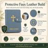 Prayer Card Holder Holy Book Catholic Athletes Leather Laminated Organizer Bible Carrying Case for Women with 40 Sleeves Wallet Pocket Men Album Funeral Saint Religious Faux Devotional view 3