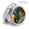 Cats Playing Mahjong Small Pill Case Portable Mini Travel Pill Container Compact Daily Storage Boxes 3 Compartments Suitable Wallets Pockets Handbags Vitamins Supplements view 2