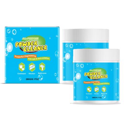 Multipurpose Powder Cleanser & Degreaser, Degreaser & Remover for Burnt Stainless Steel Pots and Pans, Grease, Grime & Stains (2 Pcs)