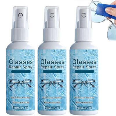 glaorius Glasses Scratch Repair,Eyeglass Scratch Remover Spray,Sunglasses ScratchRemover Lens ScratchRemover for Eye Glasses,Sunglasses,Screens,Lenses (3PCS)