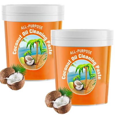 All Purpose Coconut Oil Cleaning Paste,Multi-Purpose Coconut Oil Cleaning & Polishing Paste,Heavy Kitchen Duty Degreaser,for Kitchen Oven & Stove Top