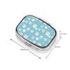 Fuzquwu Healthy White Teeth Print Pill Box with Mirror,Portable Pill Case for Vitamins Supplements Medication Storage view 3