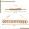 LUMINFLY Massage Tool Wood Manual, 2 Pcs Back Massager Roller Rope, Massage Roller Stick, Wooden Handheld Body Massage Tool for Neck, Shoulders, Arms, Abdomen, Back, Waist, Thighs and Calves view 3