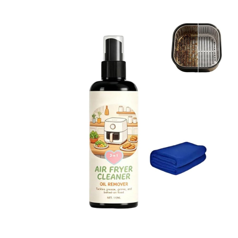 2-in-1 Air Fryer Cleaner and Degreaser Spray,Foaming Cleaner & Degreaser for Air Fryer & Oven,Multi-Use Degreaser Spray for Grill, Oven, Home Kitchen (1PCS)