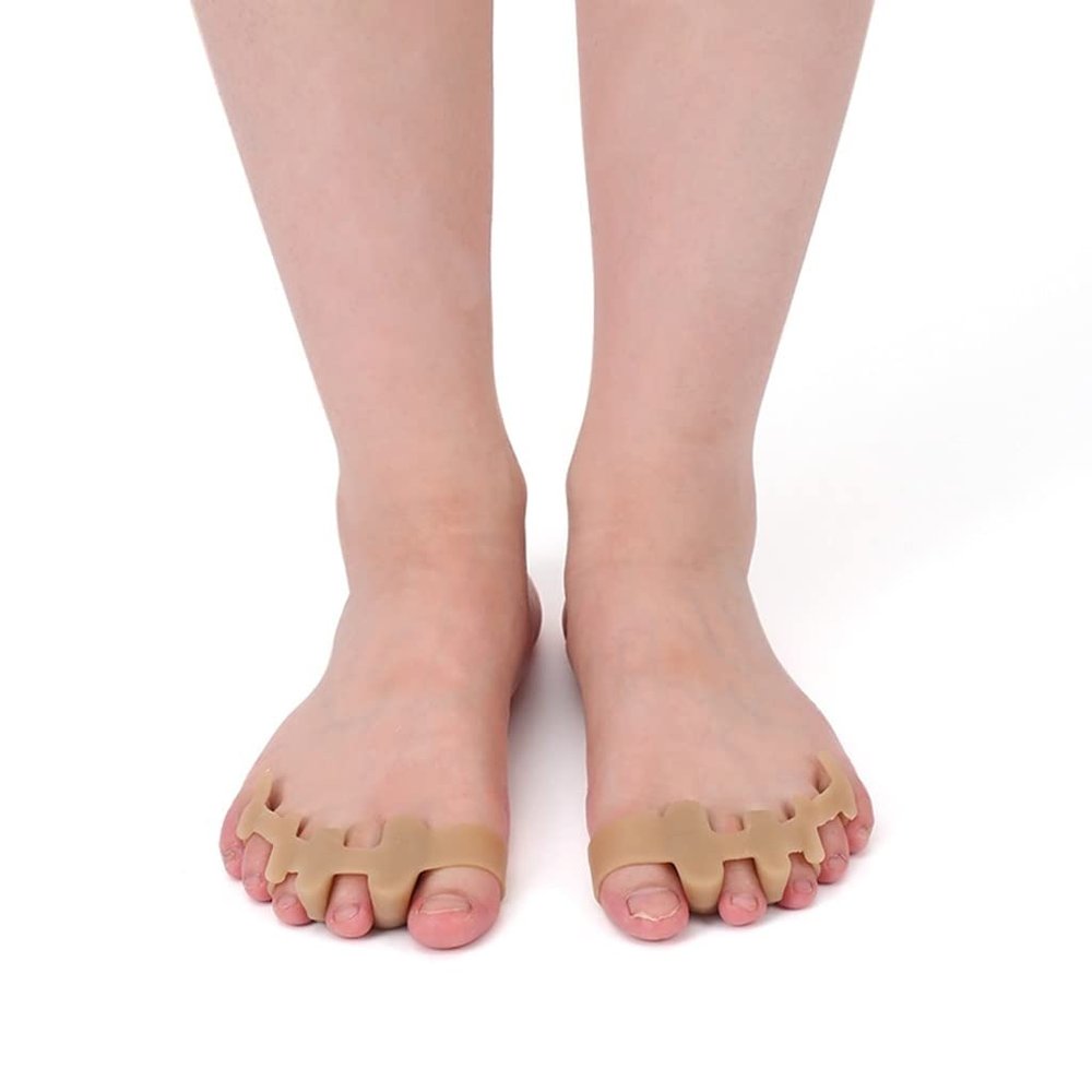 Soft Silicone Bunion Toe Corrector,Protective Toes Separator,Hallux Valgus Straightener Spreader,Soft Gel Spacers Stretchers Care Tool,Foot Tool(1 Pair)