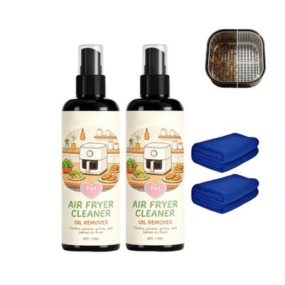 2-in-1 Air Fryer Cleaner and Degreaser Spray,Foaming Cleaner & Degreaser for Air Fryer & Oven,Multi-Use Degreaser Spray for Grill, Oven, Home Kitchen (2PCS)