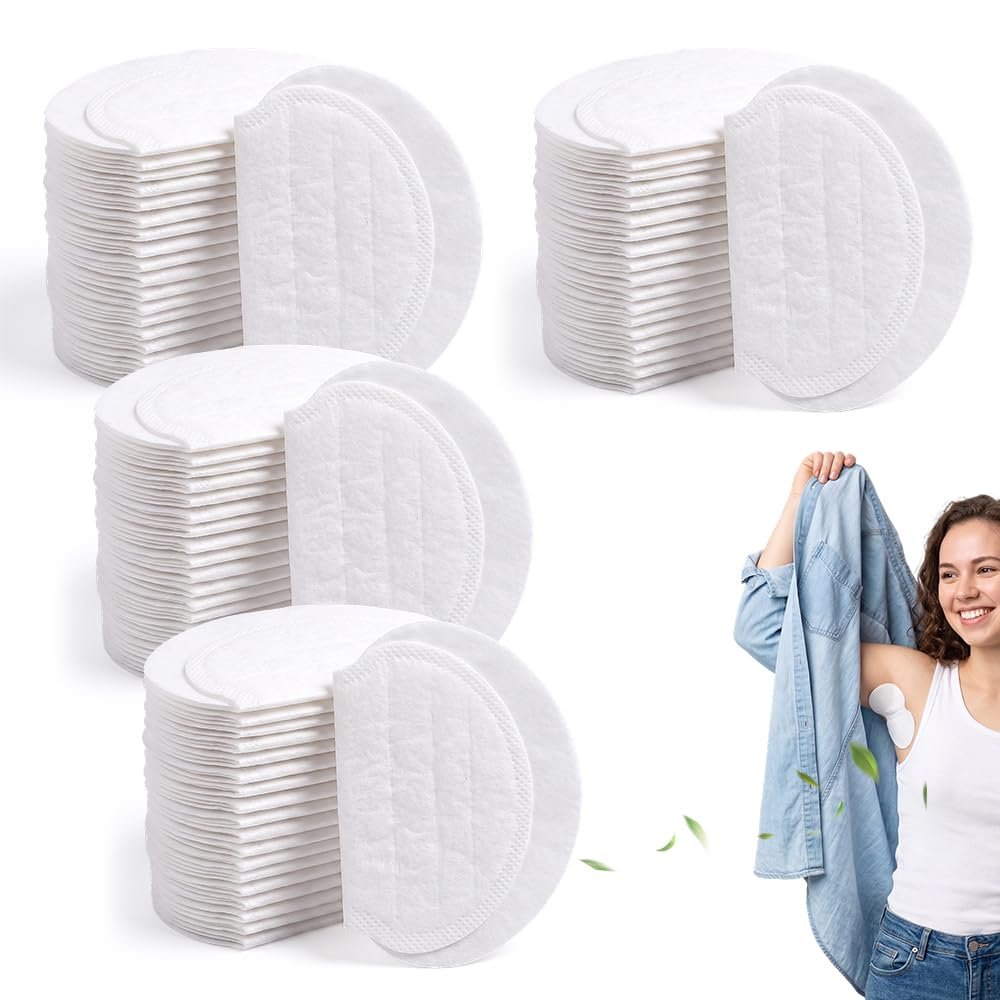 Armpit Sweat Pads for Women & Men Disposable Underarm Sweat Pads Shields Absorb Moisture & Neutralize Odors Stay Fresh & Confident All Day 100 Packs (200pcs)