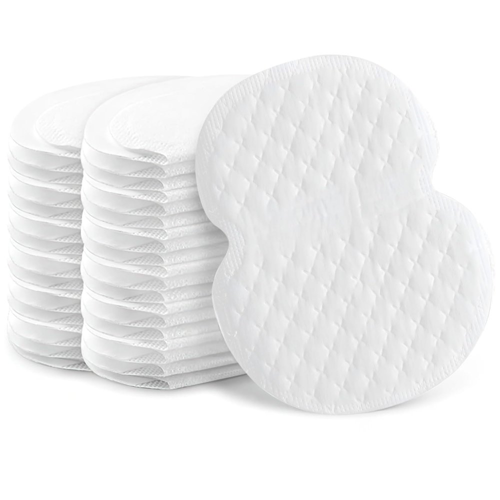 100 Pcs Large Armpit Pads, Invisible Sweat Absorbing, Disposable for Men Women, Nonwoven Fabric, 4.3 x 4.7 in