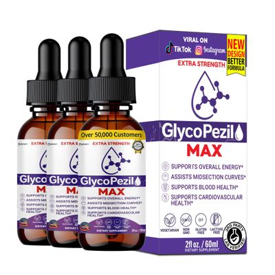 GREENVIFY GlycoPezil Max Botanical Wellness Liquid Drops, Cinnamon Licorice Turmeric & Resveratrol Blend, 2 fl oz (Pack of 3)