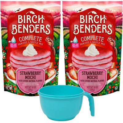 Birch Benders Strawberry Mochi Complete Pancake & Waffle Mix (Pack of 2)