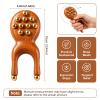 Wooden TMJ Massage Tool with Brass Beads - Scarab Acupressure Jaw Massager for TMJ Relief, Facial Tension, Neck Pain & Pressure Point Therapy view 2