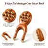 Wooden TMJ Massage Tool with Brass Beads - Scarab Acupressure Jaw Massager for TMJ Relief, Facial Tension, Neck Pain & Pressure Point Therapy view 4