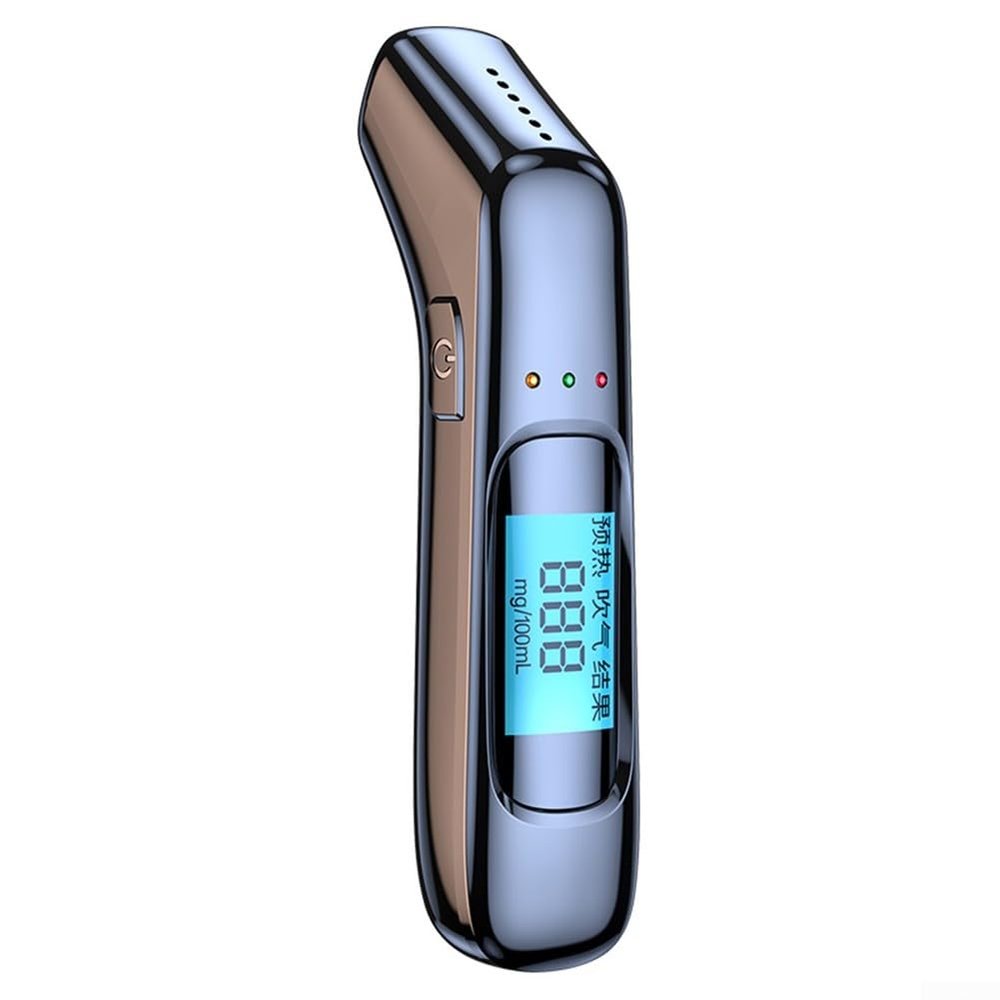 Digital Breathalyzer Tester,For LCD Display, High Sensitivity Semiconductor Sensor, 0.000-0.199% BAC Range, Rechargeable Portable Car Safety Tool