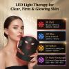 PLTDWN Red Light Therapy Mask for Face, Chin & Neck, FDA Cleared510K,BLACK view 2