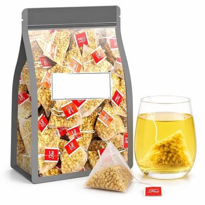 Yellow Buckwheat Tea, Whole Buckwheat Kernels, Triangular Tea Bags, Rich Toasty Flavor, Portable Packaging