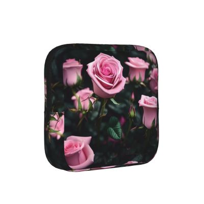 Pink Rose Print Print Multifunctional Storage Bag Pad Bag Skin-Friendly Period Pouch Reusable Tampon Bag for Female