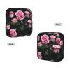 Pink Rose Print Print Multifunctional Storage Bag Pad Bag Skin-Friendly Period Pouch Reusable Tampon Bag for Female view 2