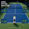 Pickleball Machine, App Control, 68 MPH, 80-Ball Hopper, Dual Batteries view 4