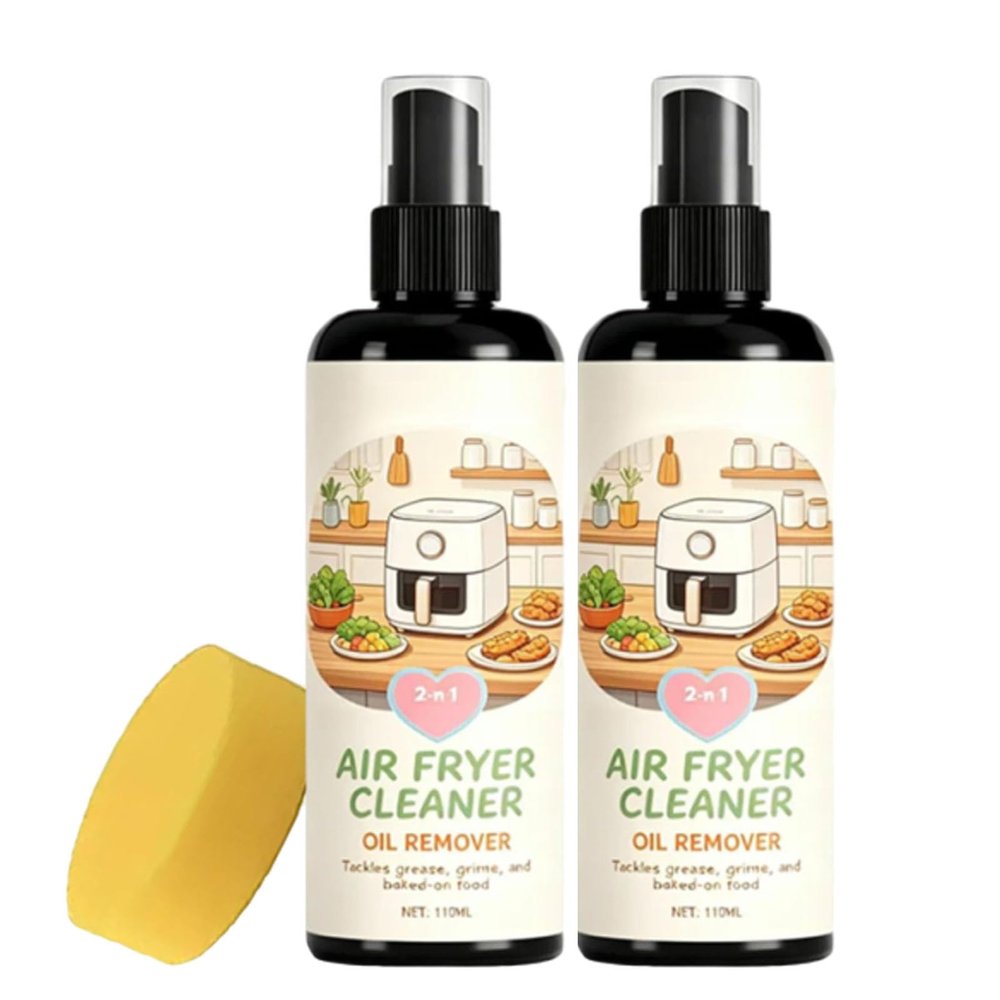 Yipane 2-in-1 Air Fryer Cleaner and Degreaser Spray, Air Fryer Cleaner Spray Kit, Grease Ar Fyr Clanr Sry, Foaming lene & Degreaser for Ai re & Oven (2pcs)