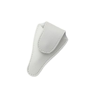 20pcs V Shape PU Leather Dead Skin Scissors Protective CoverProtection Bag Nail Trim Cover Case Manicure Pedicure Tools(White)