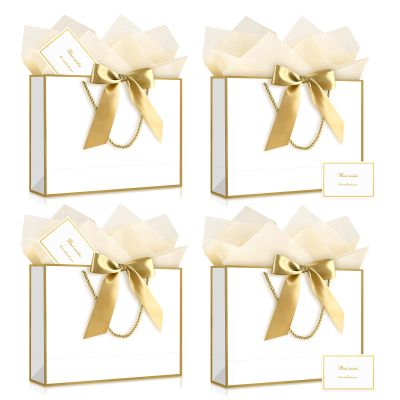 JMANNI Gift Bags with Handles, 13" Medium Gift Bags with Tissue Paper