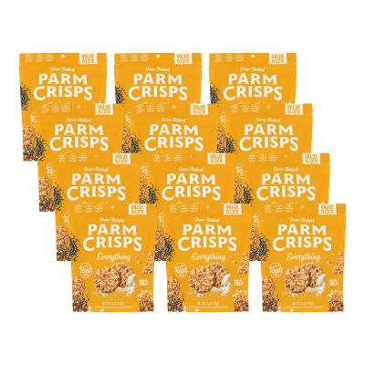 Parm Crisps Everything Cheese Crisps, 5oz Bag (Pack of 12)