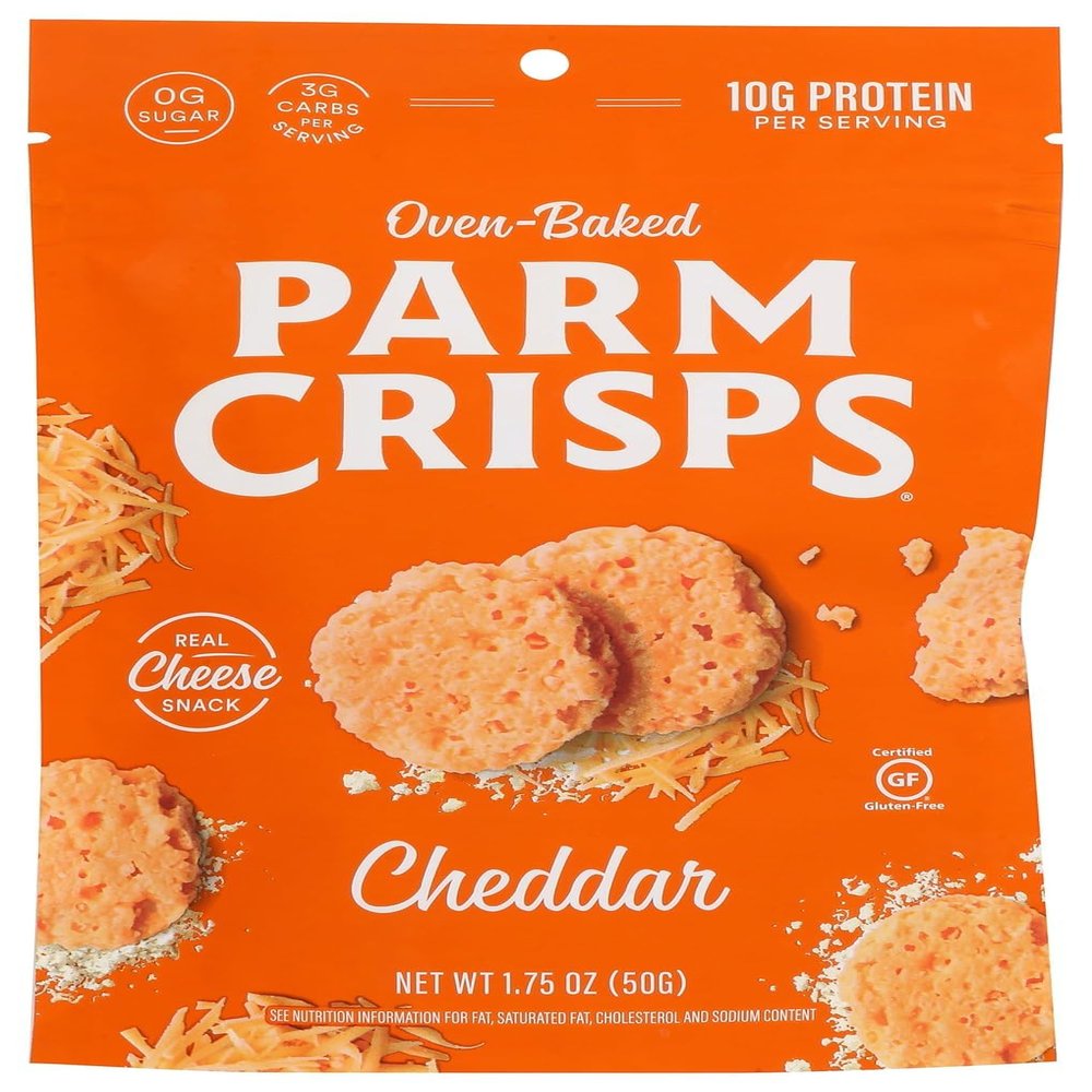 Parm Crisps Cheddar Cheese Crisps, 1.75oz Bag (Pack of 24)