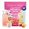 Javvy Clear Protein Refresher Drink Mix 10g of Whey Protein and Collagen Peptides, Electrolytes Powder, Natural Flavors, 0g of Sugar, 45mg Caffeine, 20 Servings, Strawberry Lemonade view 1