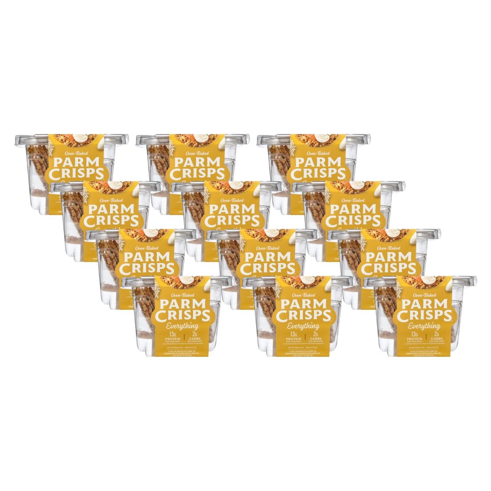 Parm Crisps Everything Cheese Crisps, 3oz Box (Pack of 12)