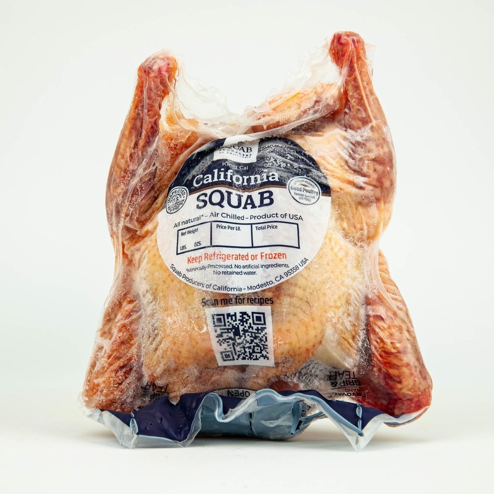 Fossil Farms Premium Oven-Ready Squab, Tender Gourmet Poultry, 24 count of 16 oz each, 24 lb Case, Frozen, Ideal for Fine Dining and Special Events