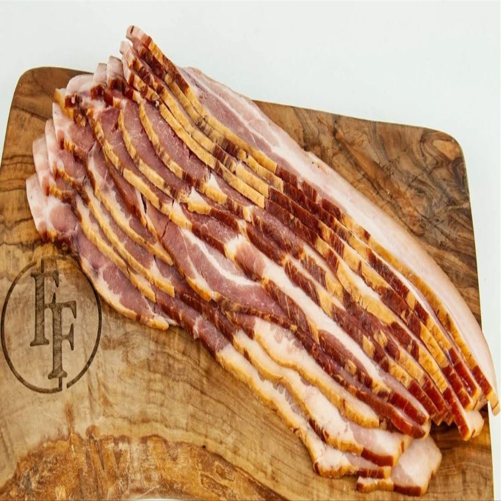 Fossil Farms, Berkshire Bacon, Thick Cut, Frozen, 15 count of 1 lb each, 15 lb Case, Perfect for Breakfast, Sandwiches, and Salads