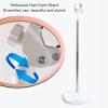 KunEchevyr Hair Dryer Stand, Stainless Steel Telescopic Floor Holder with Adjustable Rotatable Angle, 35 - 140cm Height for Bathroom and Home Use view 2