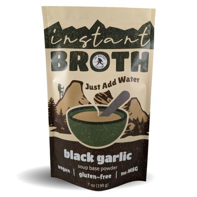 The Bigfoot Culture Black Garlic Instant Broth Soup Base Powder | Vegan, Gluten Free, Dairy Free, No MSG, No Artificial Flavors | Up to 18-20 Servings per Bag