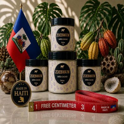 ZOEBWA'M Grs Cacao, Supports Volume, Elongation,Made in Haiti, 4 oz