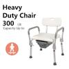 Adjustable Shower Chair,Portable Raised Toilet Seat with Handles,Safety Frame with Back and Arms for Shower and Bathroom Support view 2