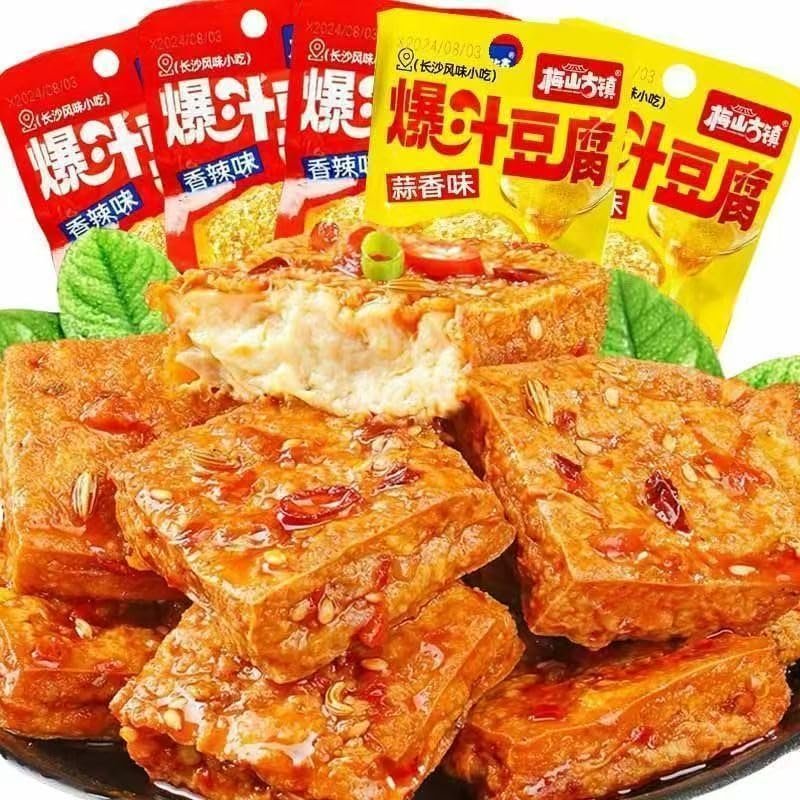 2 Flavors Fresh Tender Tofu,Spicy Garlic Bean Curd,Healthy Nutritious Snacks,Instant Meal Food,Mala Latiao,Leisure Food,Vegetarian ,Delicious Chinese Snack Gifts (Mixed flavor,20bags)