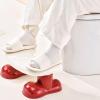 WGFOIP Squatting Toilet Stool for Adults Portable Foot Rest Anti Slip Design for Bathroom and Home 15.6x9.1x6.7in (Red) view 2