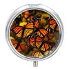 Monarch Butterflies Pill Box 3 Compartment Travel Pill Case for Pocket Or Purse Portable Waterproof Medicine Pill Organizer Holder Daily Pill Container for Medication view 1