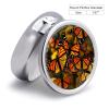 Monarch Butterflies Pill Box 3 Compartment Travel Pill Case for Pocket Or Purse Portable Waterproof Medicine Pill Organizer Holder Daily Pill Container for Medication view 2