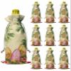 PIEPLE 10 Pack Wine Bottle Bags, Tropical Palm Tree Wine Bottle Cover with Drawstring, Summer Ocean Surfboard Floral Yellow Gift Bag for Champagne, Wedding, Birthday, Party, Baby Shower view 1