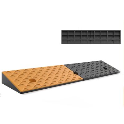 QICBYING Rubber Threshold RampsDoorways Rise Driveway Curb, Wheelchair, for Cars Pavement Door Step Mobility Scooters(100x25x6cm)