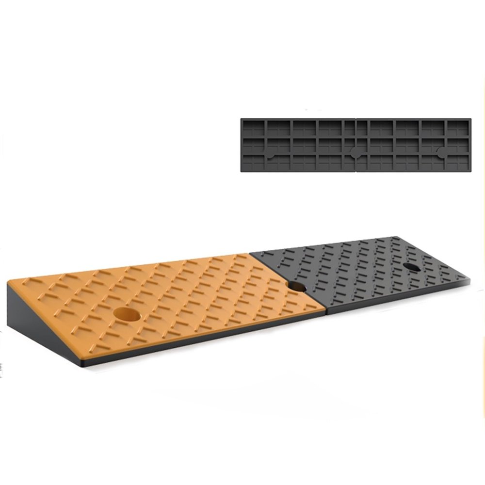 QICBYING Rubber Threshold RampsDoorways Rise Driveway Curb, Wheelchair, for Cars Pavement Door Step Mobility Scooters(100x25x6cm)