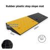 QICBYING Rubber Threshold RampsDoorways Rise Driveway Curb, Wheelchair, for Cars Pavement Door Step Mobility Scooters(100x25x6cm) view 3