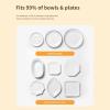 Aluminum Foil Insulated Covers for Food Reusable Microwave and Freezer Safe Lids Elastic Edges Elastic Food Wrapping Film for Dinner Plates Bowls Winter Dining Outdoor Picnic Pack of 10 view 3