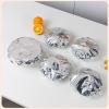 Aluminum Foil Insulated Covers for Food Reusable Microwave and Freezer Safe Lids Elastic Edges Elastic Food Wrapping Film for Dinner Plates Bowls Winter Dining Outdoor Picnic Pack of 10 view 4