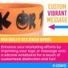 Custom Small Size Silicone Wristbands Personalized Rubber Wristbands with One-Color Printed Designs (Black, Qty 100) view 3